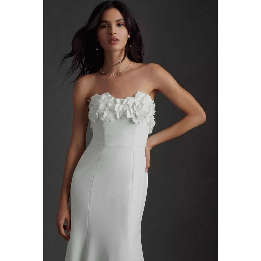 NWT Jenny by Jenny Yoo Willow Strapless Floral Convertible Wedding Gown White 10 - Picture 10 of 10